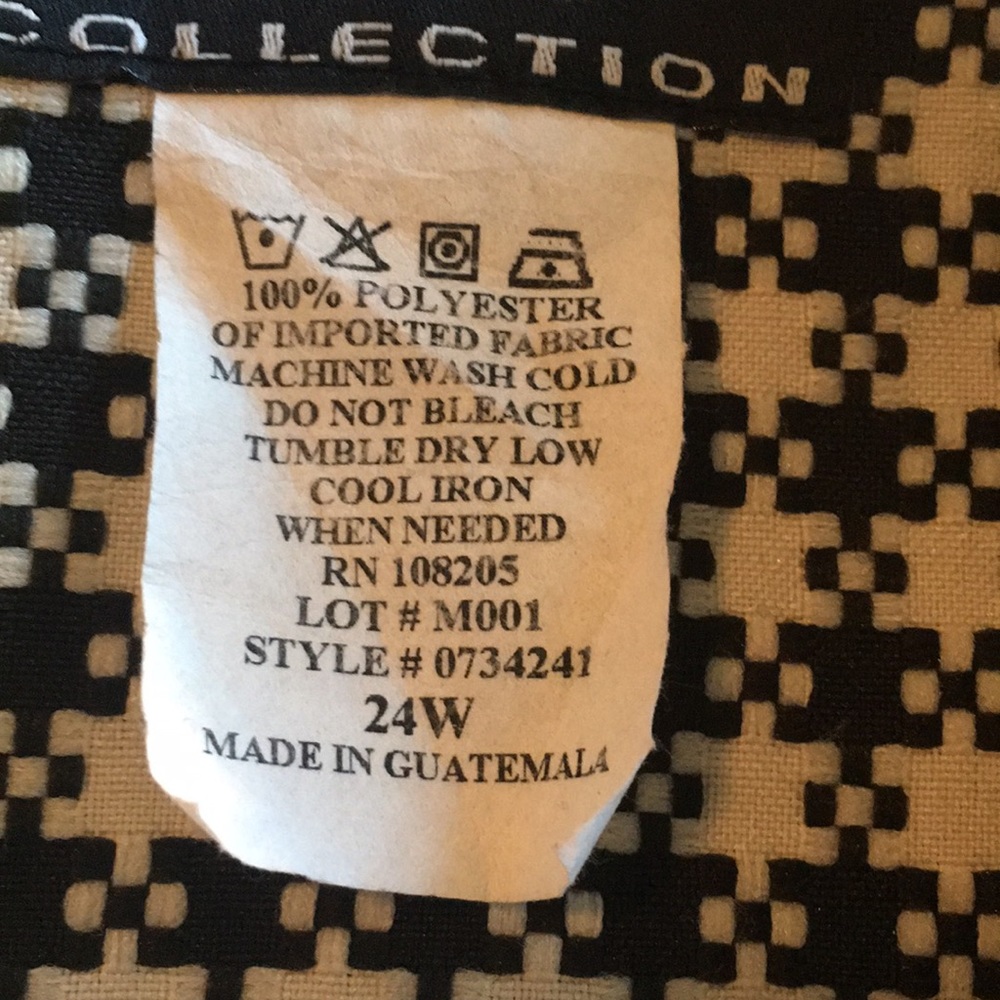 Spago Collection Black Houndstooth Button Front L… - image 6